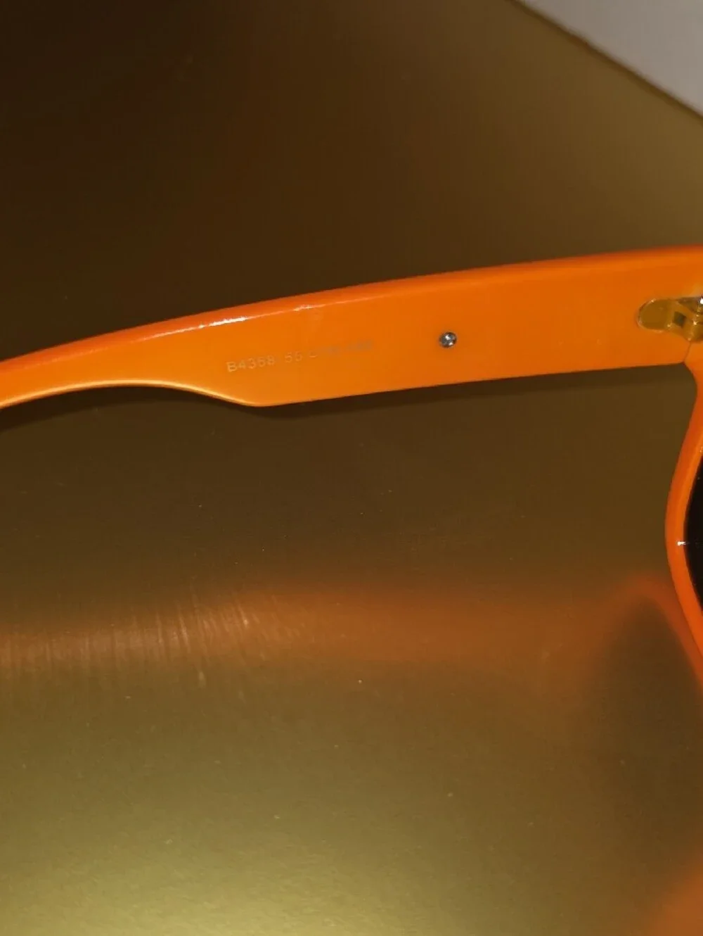 Burberry Orange Frame Sunglasses with Black Lenses